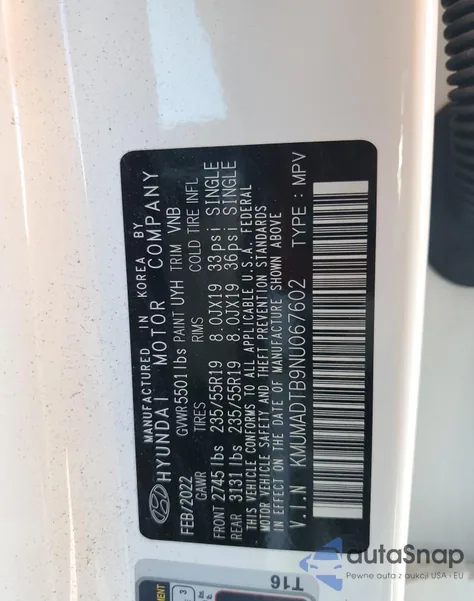 2022 Genesis Gv70 Base from USA, damaged, VIN KMUMADTB9NU067602